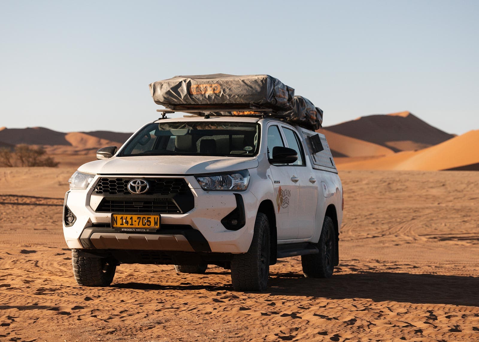 Group-7b-2.4-Toyota-Hilux-fully-equipped-for-four-persons-camping-front-view